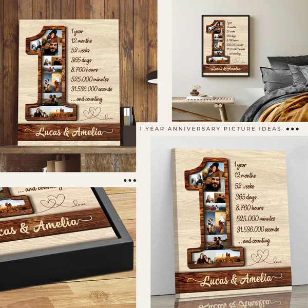 Customized anniversary canvas gift