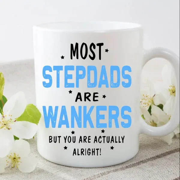Funny mug gift for stepdad
