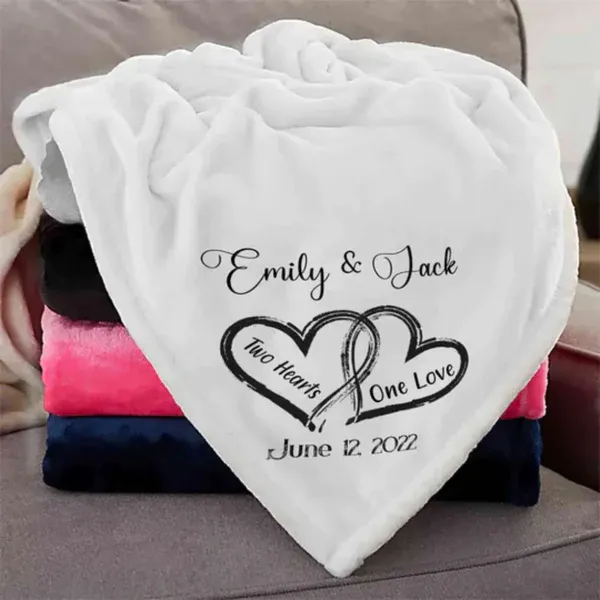 Personalized anniversary blanket for him